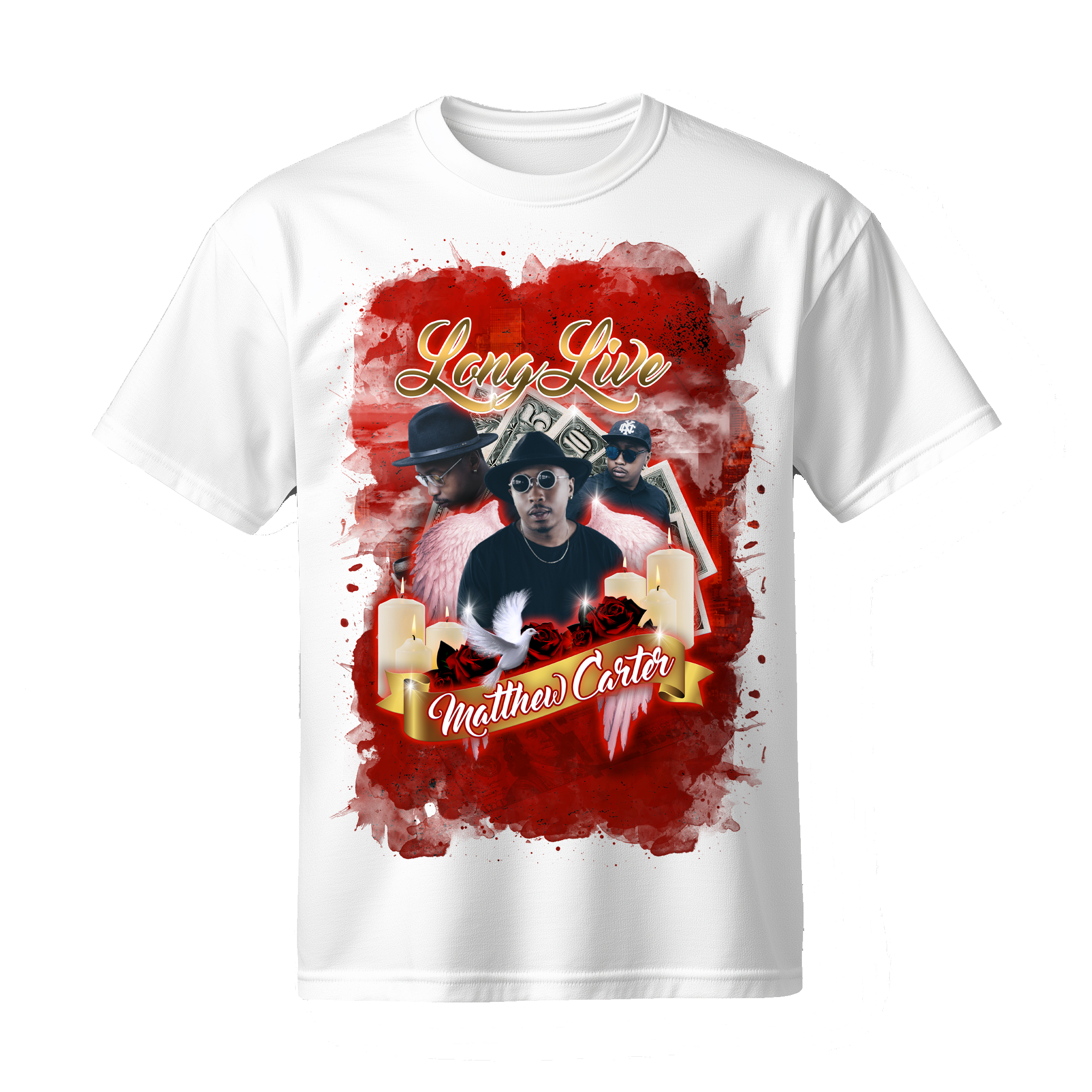 Memorial Tribute Tees (Center Print)